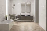 Плитка 100x33 настенная Pietra White гладкая глянцевая белый Cifre Плитка 100x33 настенная Pietra White гладкая глянцевая белый Cifre