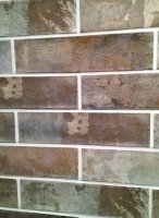 Керамогранит 28x7 настенная Subway Nature гладкая матовая коричневый Cifre