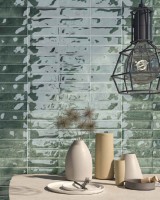 Плитка настенная 60x31 Пул зеленая глянцевая Ecoceramic