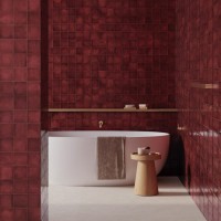 Плитка 62x32 Деко Амарис Плюс бордовый глянцевая Gayafores