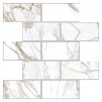 Напольная плитка мозаика 31x31 Kerranova Calacatta K-1001/MR/m13/marble trend k-1001/mr/m13/. глазурованная