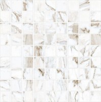 Напольная плитка мозаика 30x30 Kerranova Marble Trend K-1001/LR/m01/k-1001/lr/m01/calacatta. глазурованная