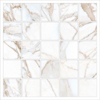 Напольная плитка мозаика 31x31 Kerranova Marble Trend K-1001/MR/m14/k-1001/mr/m14/calacatta. глазурованная