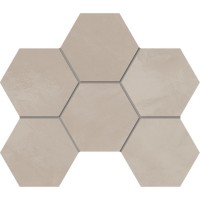 Плитка Estima мозаика Mosaic/GF02_NS/25x28,5x10/Hexagon неполированный бежевый