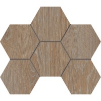 Плитка Estima мозаика Mosaic/KW01_NR/25x28,5x10/Hexagon структурированный бежевый