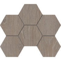 Плитка Estima мозаика Mosaic/KW02_NR/25x28,5x10/Hexagon структурированный серый