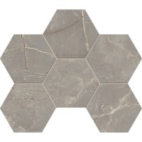 Плитка Estima мозаика Mosaic/BR03_NS/25x28,5/Hexagon неполированный серый