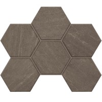 Плитка Estima мозаика Mosaic/GB03_NR/25x28,5/Hexagon неполированный серый