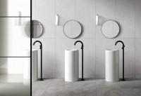 Плитка 120x60 МикроЦемент Светло-серый МатR10A матовая Vitra Плитка 120x60 МикроЦемент Светло-серый МатR10A матовая Vitra