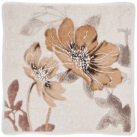 Настенная плитка декор 10x10 Атем Modena 13984387 flower 1 бежевый bm. глазурованная