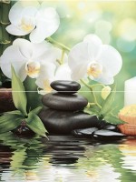 Настенная плитка панно Муза-Керамика Spa 40х30 P2D234 из 2-х плиток, глазурованная