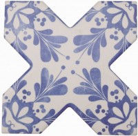 Напольная плитка 13x13 Cevica BECOLORS CROSS DEC. STENCIL ELECTRIC BLUE