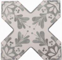 Напольная плитка 13x13 Cevica BECOLORS CROSS DEC. STENCIL GREY