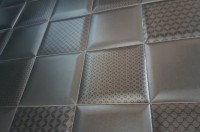 Плитка 15x15 настенная Novel Diva Metallic гладкая полуматовая черно-серый Baldocer