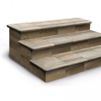 Ступень фронтальная 33x33 13мм Forest Peldano Moka нескользящая r12 Exagres