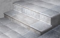 Ступень фронтальная 33x33 14мм Stone Peldano Gris нескользящая r12 Exagres