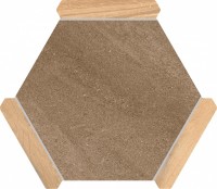 Плитка напольная 25x22 Сакраменто каштановый - сосна матовая Monopole