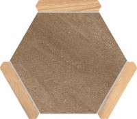 Плитка напольная 25x22 Sacramento Marron Pino матовая Monopole