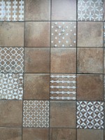 Плитка настенная 45x45 Куб Квинта Котто декор матовая La Platera