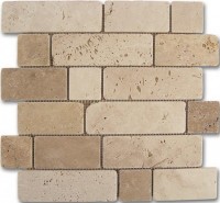 Мозаика 31x31 Dune Mosaico Travertino Brick Stone Mosaics