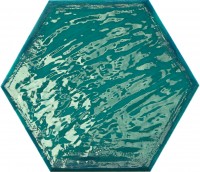 Плитка Prissmacer керамогранит Rain Aquamarine Hex 19,8*22,8 (Кг) 0,84М(24Шт)/40,32М 23x20 глянцевая зеленый