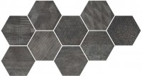 Напольная плитка 28x24 Cir HEXAGON FREEPORT BLACK 56 B Docklands