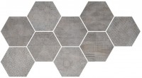 Напольная плитка 28x24 Cir HEXAGON FREEPORT GREY 56 B Docklands