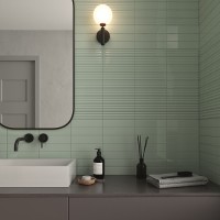 Плитка настенная 6x25 Match Curved Sage Gloss 26 шт//м2 глянцевая DNA Tiles