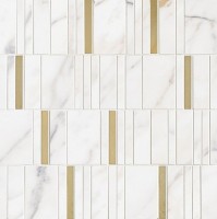 мозаика Marazzi Italy мозаика 40x40 Allmarble Wall Golden White Mosaico Barcode Lux M8HD