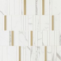 мозаика Marazzi Italy мозаика 40x40 Allmarble Wall Statuario Mosaico Barcode Lux M8H9