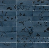 керамогранит Marazzi Italy керамогранит 15x5 Rice Декор Blu Decoro Leaf Lux M96W