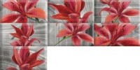 Плитка Absolut keramika декор 15x8 Mix Flowers RBW Monocolor Biselado глянцевая