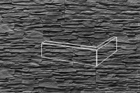  Феодал 0x0 Угловой элемент Выветренный сланец 14.26.У. без шва. разм 29.0. т.20 Графитовый