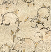 Настенная плитка панно Tubadzin Traviata 62х61 Dekor ścienny 2-elementowy TRAVIATA ORNAMENT 61,8x60,8 из 2-х пл., глазурованная