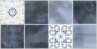 Настенная плитка Azori Glam 63х32 506751101 indigo ornament 1