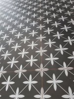 Плитка 45x45 напольная Poole Black гладкая матовая черный 9мм Dual Gres