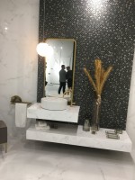 Плитка настенная 90x30 Mos Lucia Negro R глянцевая Emigres