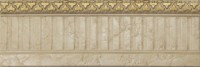 Настенная плитка бордюр Saloni Palacio 30х10 ZP3610 z. estoril beige цоколь, глазурованная