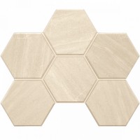 Плитка Estima мозаика 29x25 GB01 Hexagon неполированный белый