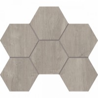 Плитка Estima мозаика 29x25 SF03 Hexagon неполированный серый