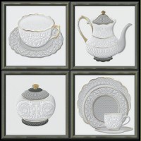 Плитка Heralgi декор 15x15 Dec Tea Cold Garden глянцевая