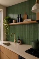 Плитка 20x20 настенная Florence Victorian Green рельефная глянцевая зеленый Vilar Albaro