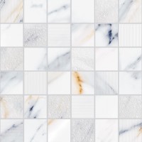 Плитка Eletto Ceramica 30x30 мозаика Калакатта Фантазия/Calacatta Fantasy Калакатта Фантазия /Calacatta Fantasy Mosaic глянцевая