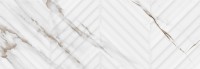 Плитка Eletto Ceramica 70x24 облицовочная Калакатта Серая/Calacatta Grey Калакатта Серая Линия Структура/Calacatta Grey Struttura Linea глянцевая