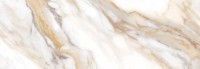 Плитка Eletto Ceramica 70x24 облицовочная Калакатта Золотая/Calacatta Oro глянцевая