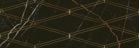Плитка Eletto Ceramica 70x24 декор Золотой И Черный/Black & Gold Золотой И Черный Ромбы/Black & Gold Rombi глянцевая