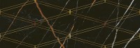 Плитка Eletto Ceramica 70x24 декор Золотой И Черный/Black & Gold Золотой И Черный Ромбы/Black & Gold Rombi глянцевая