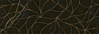 Плитка Eletto Ceramica 70x24 декор Золотой И Черный/Black & Gold Золотой И Черный Структура/Black & Gold Struttura глянцевая