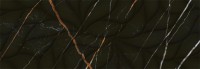 Плитка Eletto Ceramica 70x24 облицовочная Золотой И Черный/Black & Gold Золотой И Черный Структура/Black & Gold Struttura глянцевая