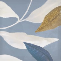 Плитка Eletto Ceramica 15x15 настенная Дерево/Wood Листья Голубой/Leaves Blue матовая